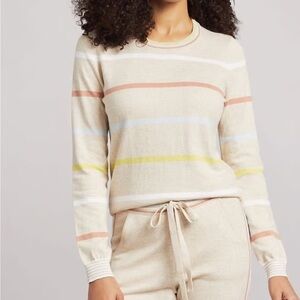 Faherty Cotton Cashmere Striped Sweater XS Surf Sweater